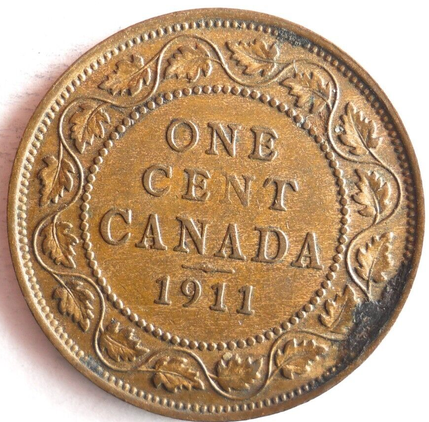 1911 CANADA CENT - Excellent Coin - FREE SHIP - Bin #173