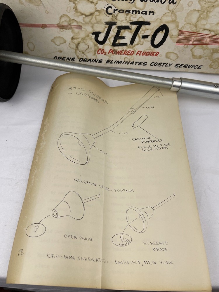 Prototype RARE JET-O CROSMAN C02 POWERED FLUSHER 1961