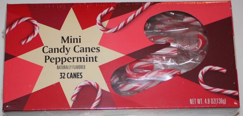 Mini Peppermint Candy Canes - 32 Count Box - 4.8 oz