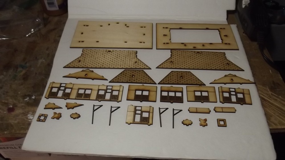N Scale Train Station Kit Laser Cut LB# 12