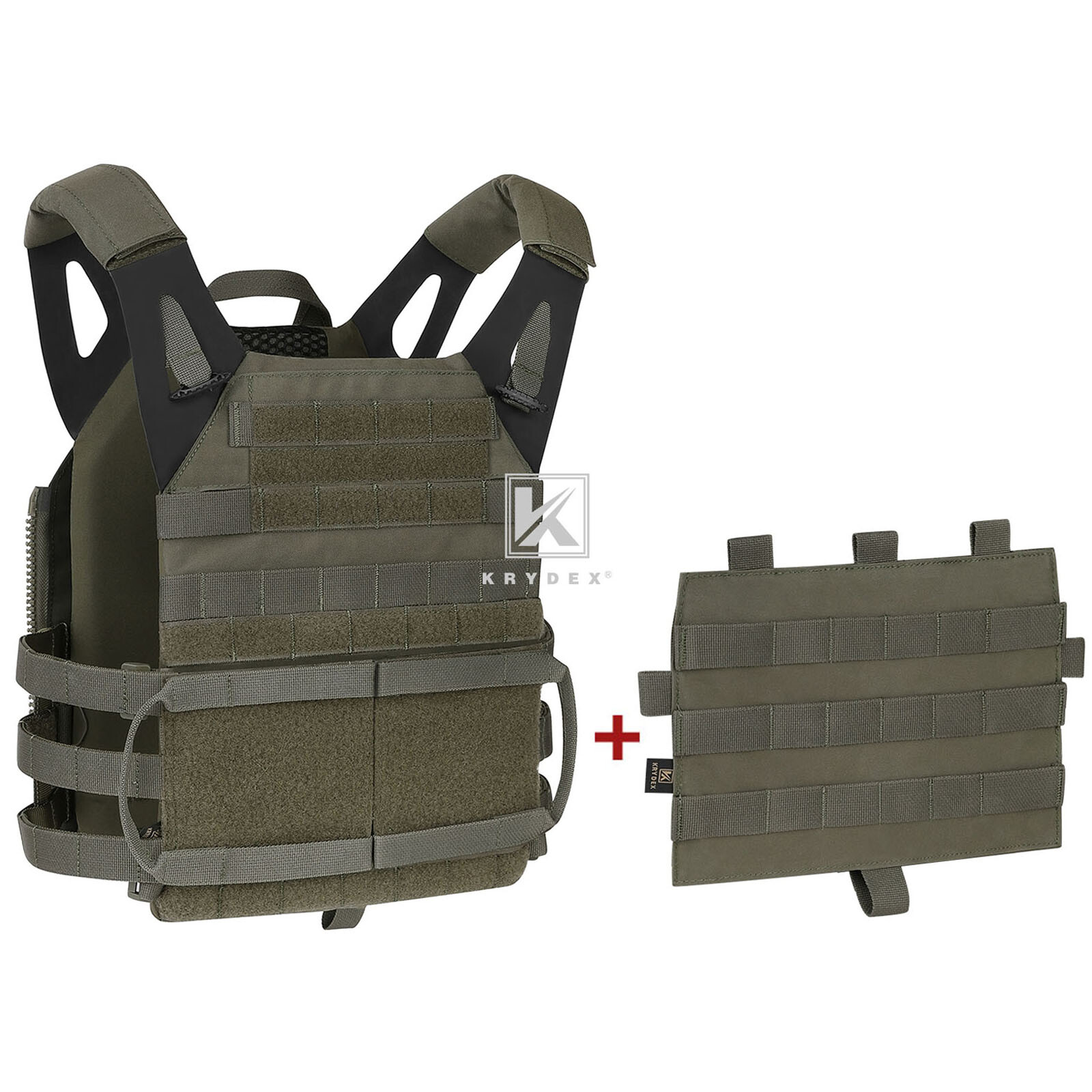 KRYDEX JPC 2.0 Jump Plate Carrier w/ MOLLE Panel Tactical Vest Army Camouflage