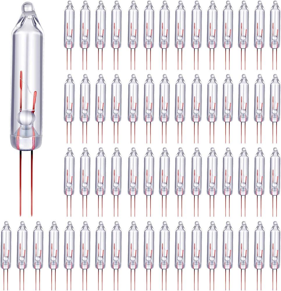 Mudder 100 Pcs Mini Christmas 2.5 Volt Replacement Light Bulbs for Christmas Tre