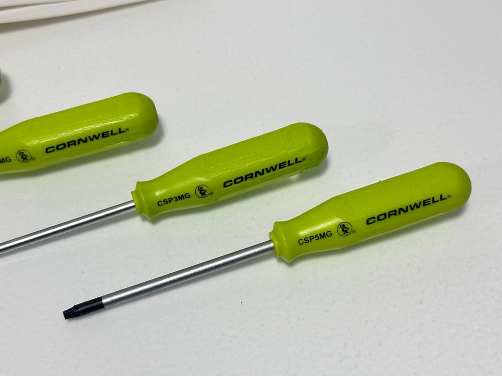 Cornwell Tools ELITE Green Hard Handle Pocket Screwdriver Set Phillips Flat Star