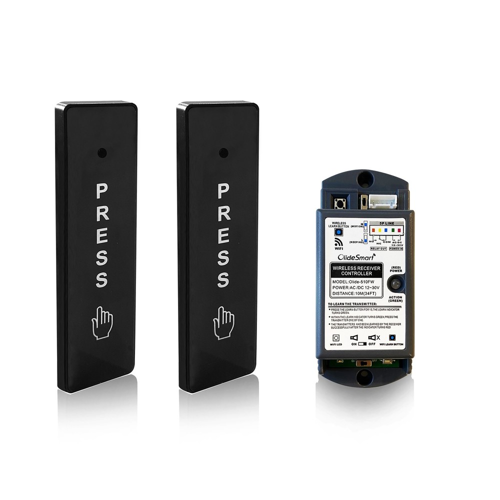 WiFi Smart&Wireless Push Buttons for Entry System, Automatic Doors Sensor Switch
