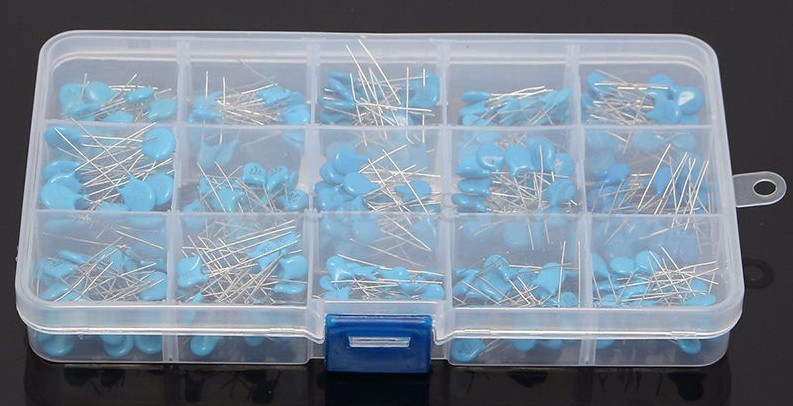 1nF-22nF Ceramic Capacitors Assorted Kit 300pcs 15 Value High Voltage
