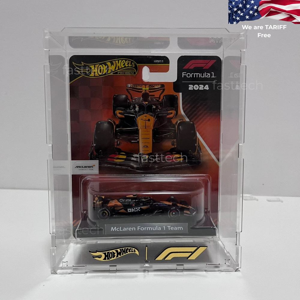 Hot Wheels F1 Card Acrylic Display Box w/ Protector Panel Anti Bend Stackable