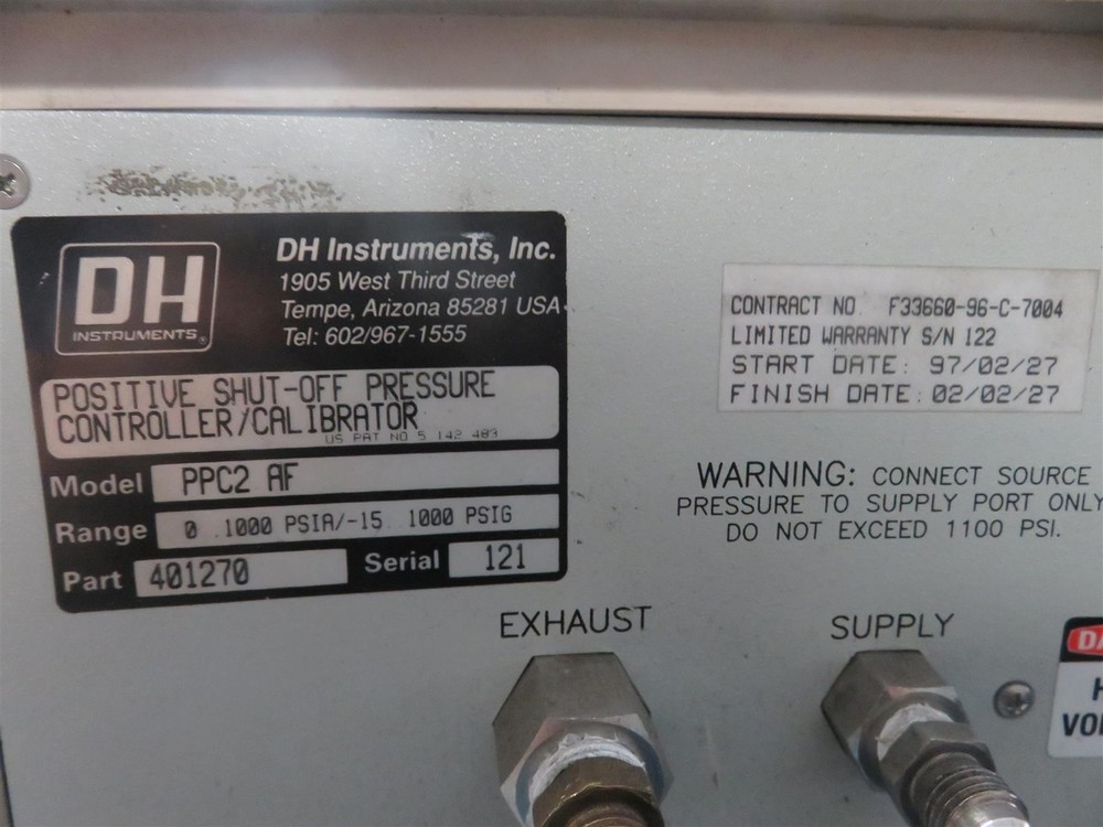 DH Instruments PPC2 AF Positive Shutoff Pressure Controller - Free Shipping