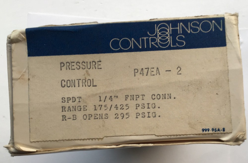 Johnson Controls Presure Switch P47EA-2