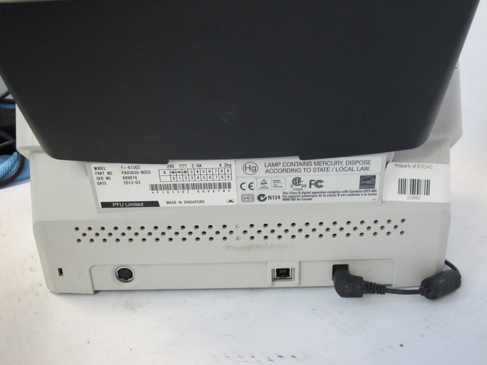 Fujitsu High Speed USB Document Scanner for Bulk Scanning FI-6130Z + A/C