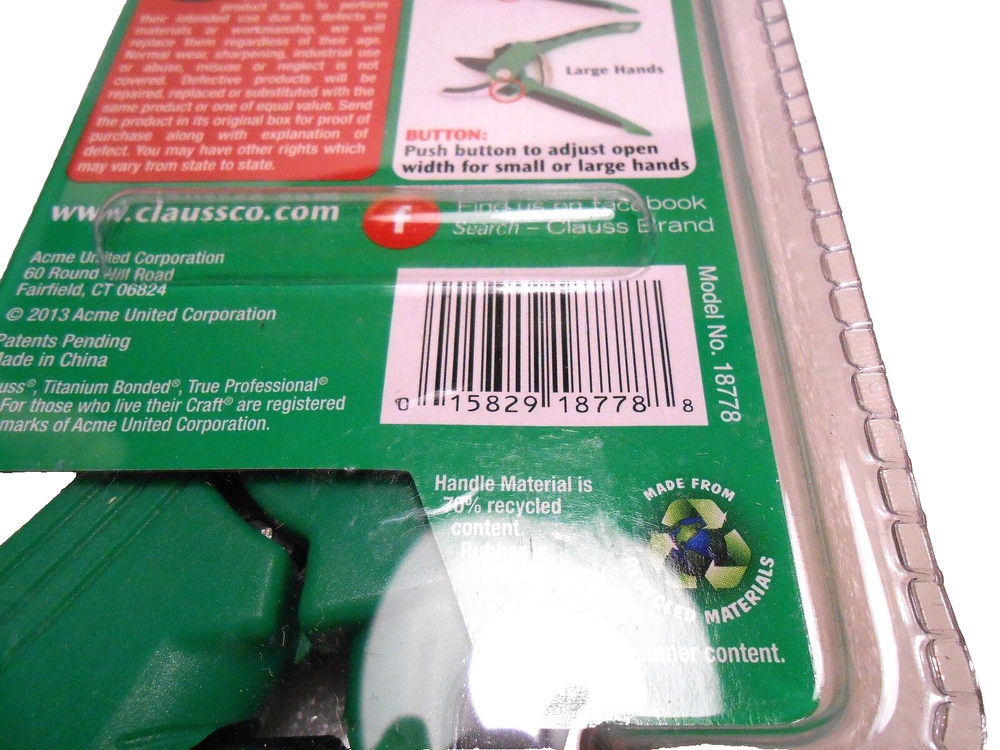 Clauss 18778 8" Anvil Pruner Titanium Bond NEW