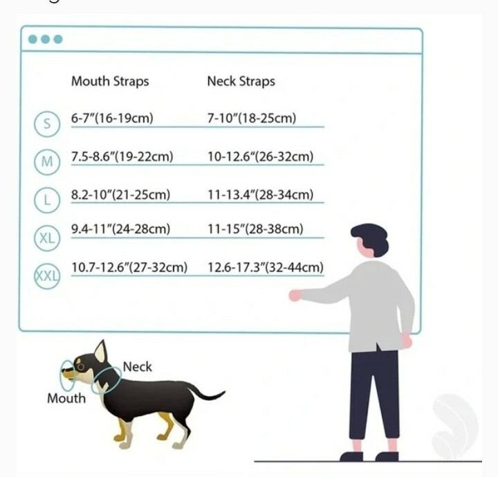 SOFT DOG MUZZLE, Size Small, Stop Biting, Chewing play safe