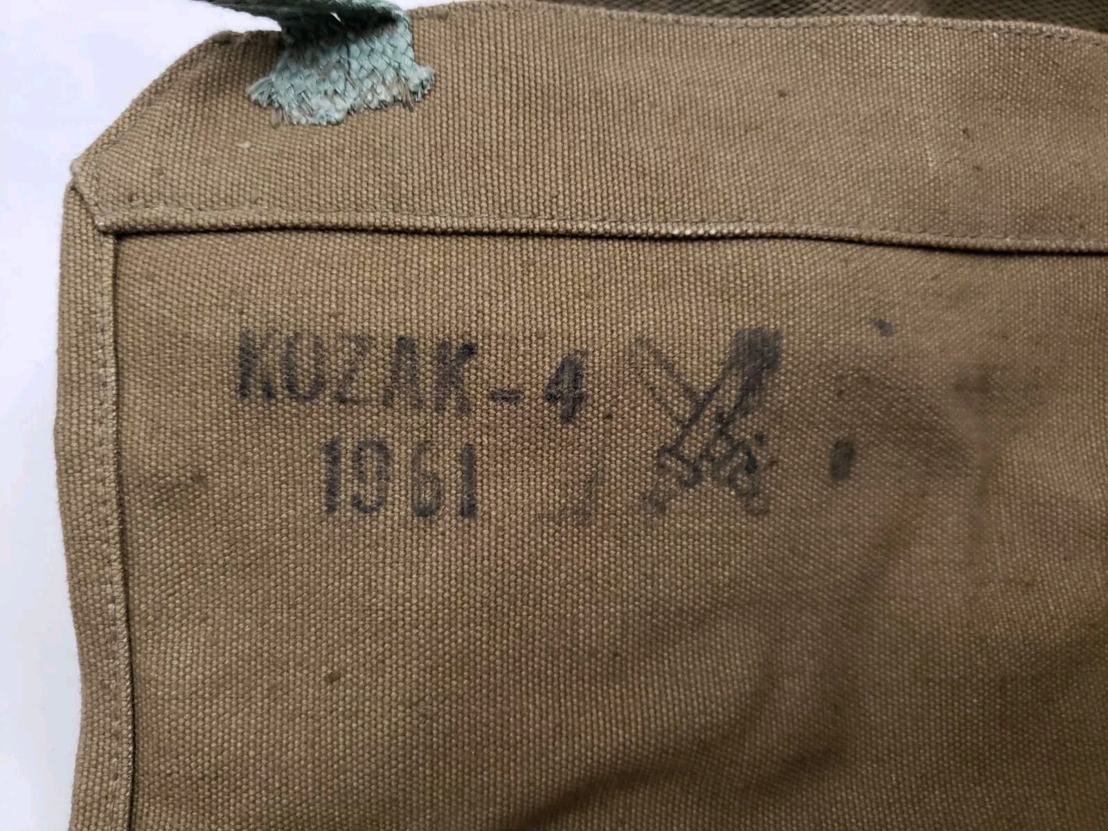 Vintage Czech Military Bread Bag Satchel Shoulder Bag Army Purse 1960s Dates