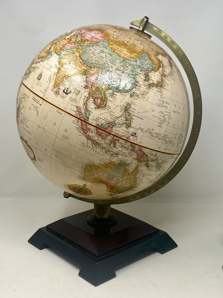 Replogle 12 Inch Diameter Globe World Classic Series On 2 Tiered Square Base