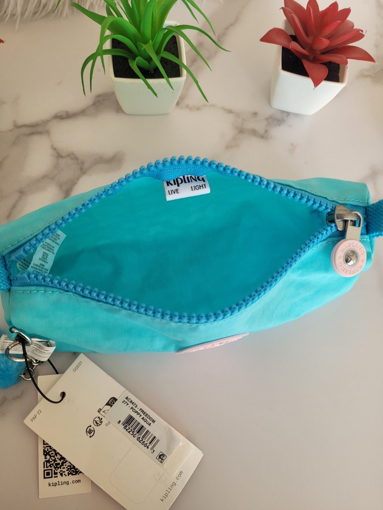 kipling pencil case blue