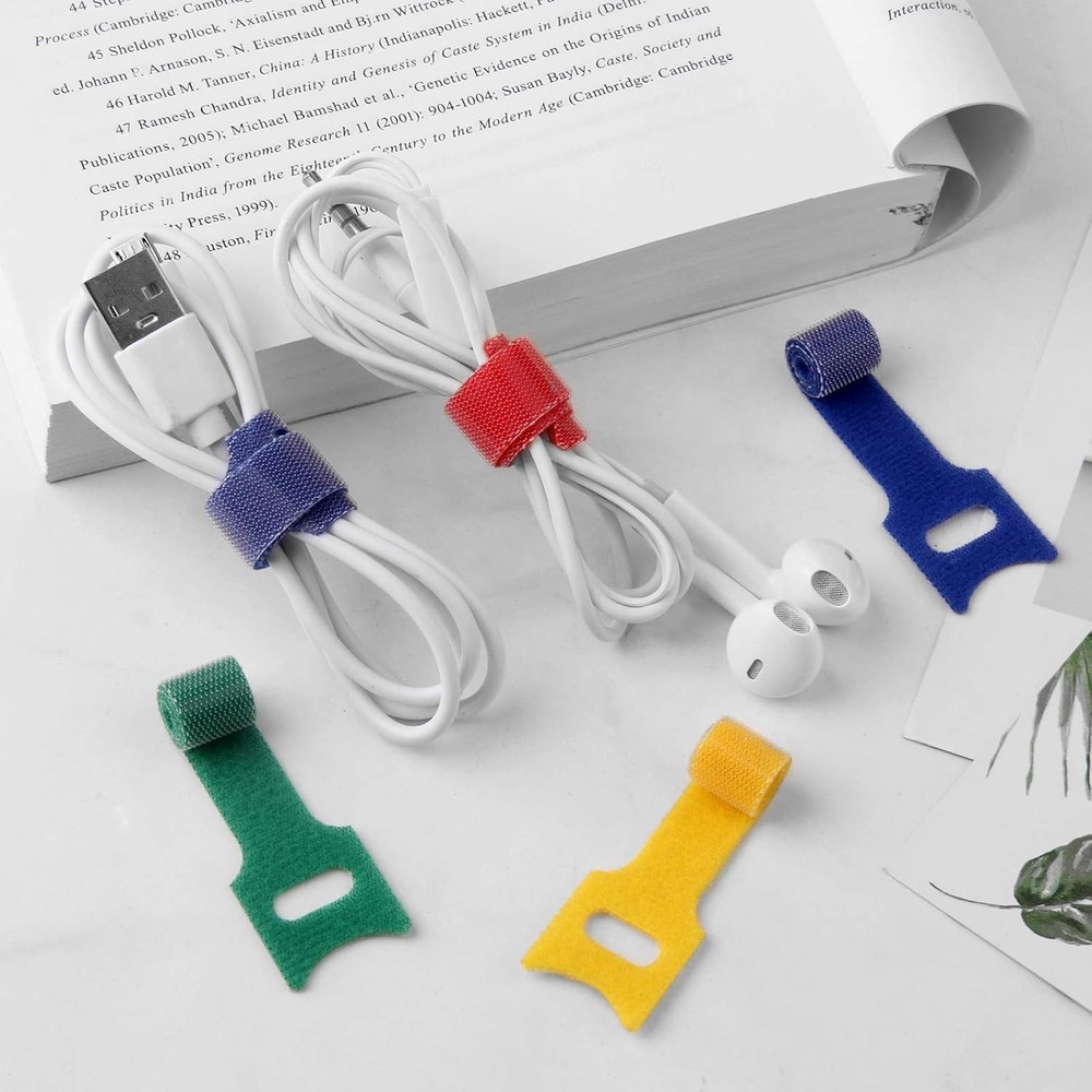 Reusable Hook and Loop Cable Ties 6 Inch Adjustable