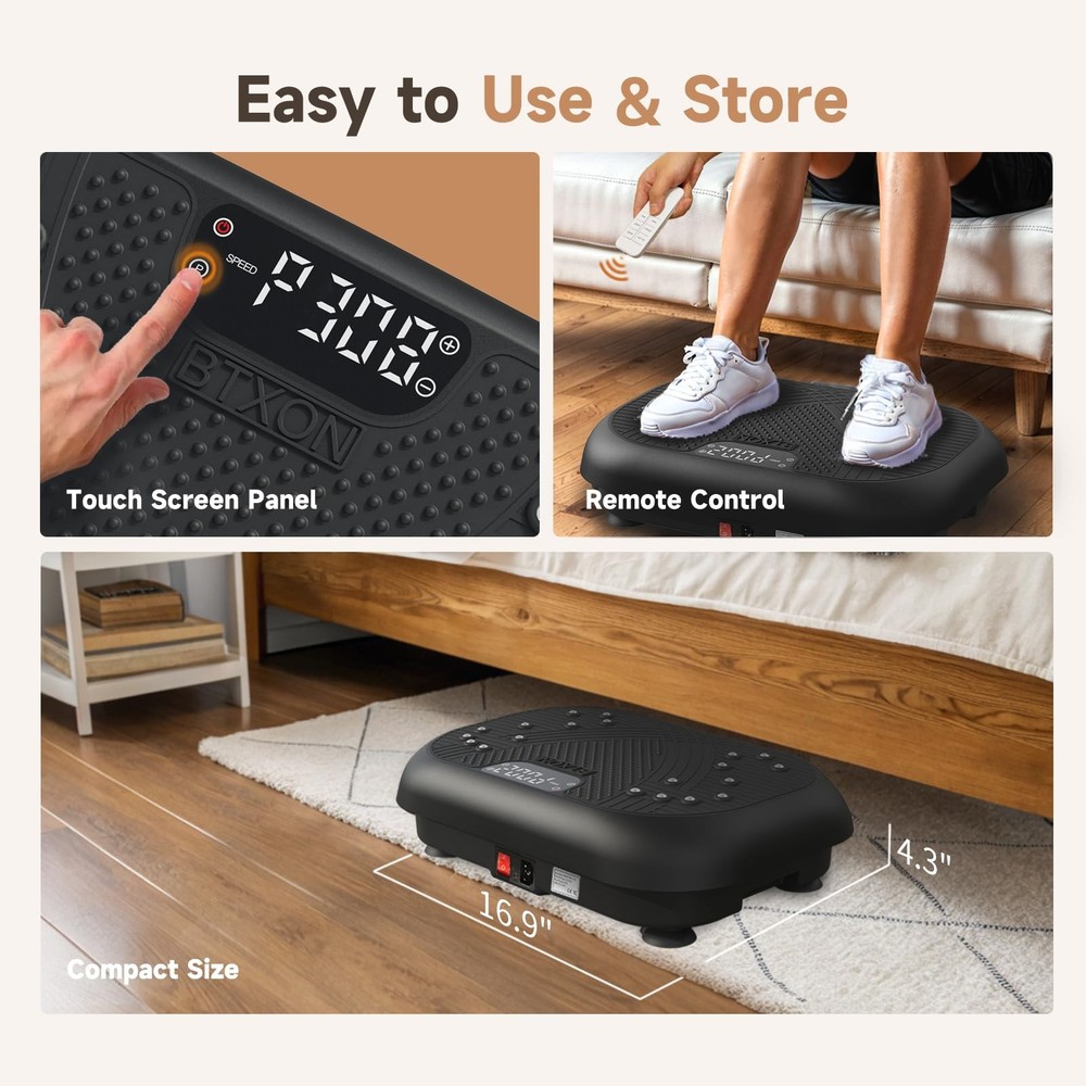 Vibration Plate Exercise Machine - Vibration Plate for Lymphatic Drainage, Wh...