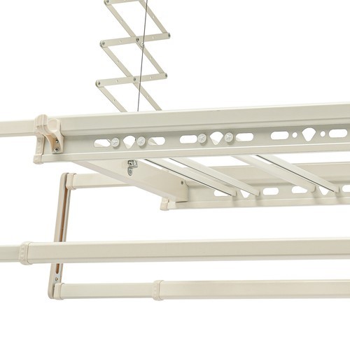 8 Rods Ceiling-mounted Clothesline Resealable Vertical Drying Rack Led Light 24W