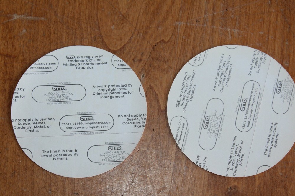 Neil Young Beck Big Head Todd Primus Ben Folds Five - 2 xUnused Backstage Pass