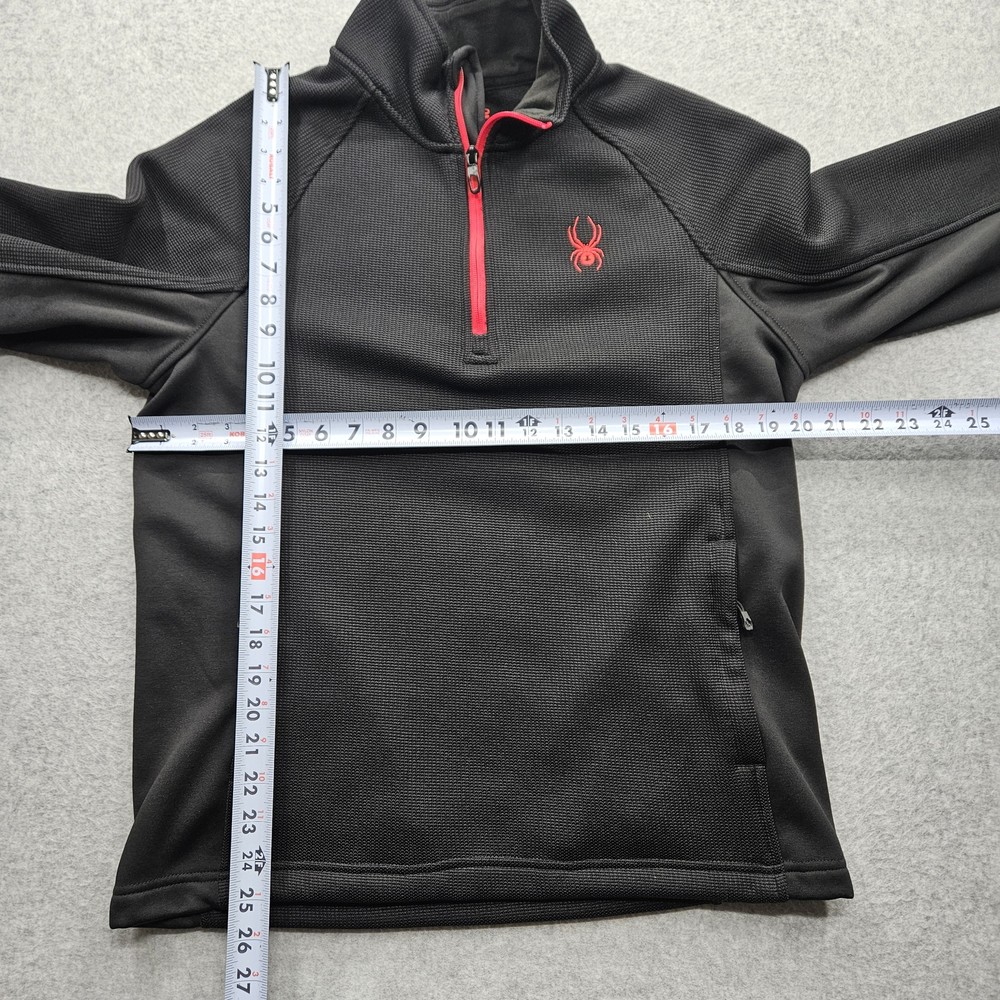 Spyder Men's Medium Black 1/4 zip Athletic Jacket with pockets