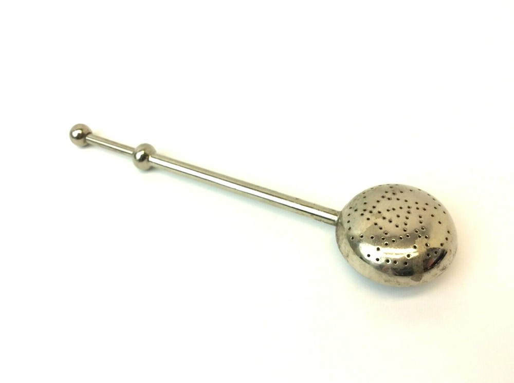 Antique Old Spring Action Tea Seeper Spoon Infuser Steeper Kitchenware