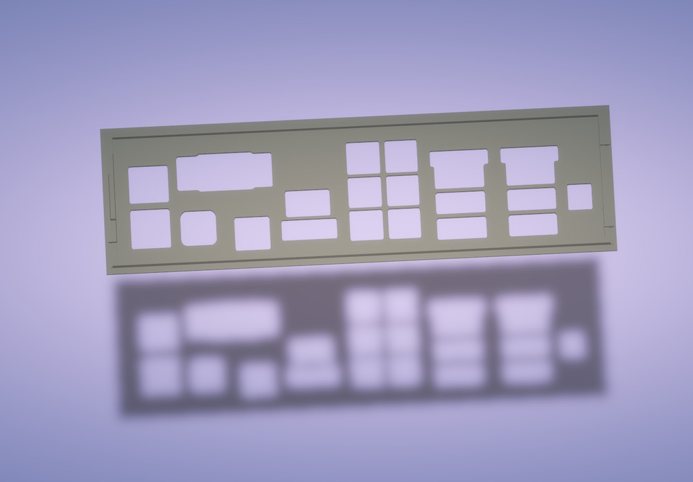 Asus P5B DELUXE WIFI, I/O Shield, 3D Printed, IO Backplate