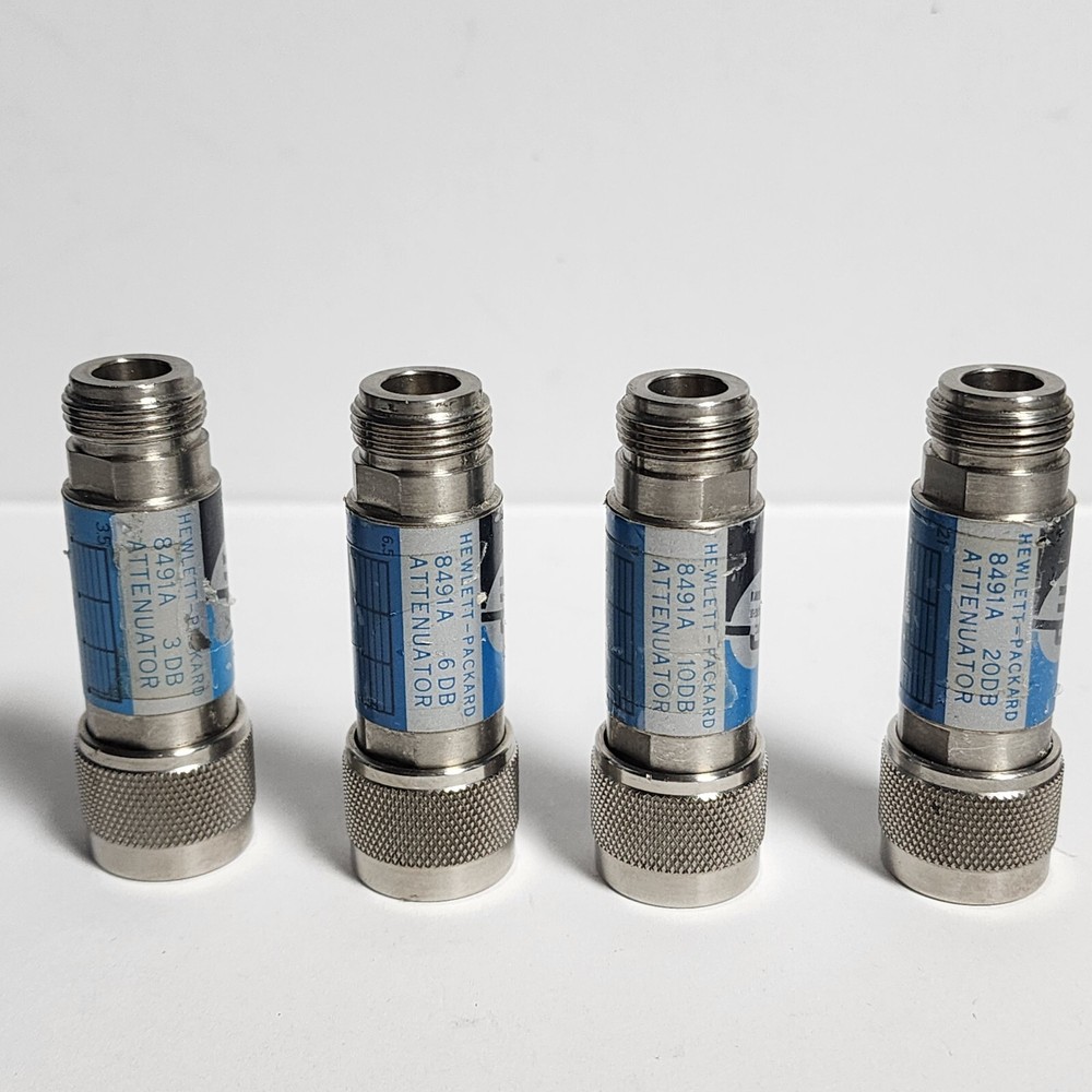 HP 11582A Attenuator Set (8491A 20DB 10DB 6DB 3DB)
