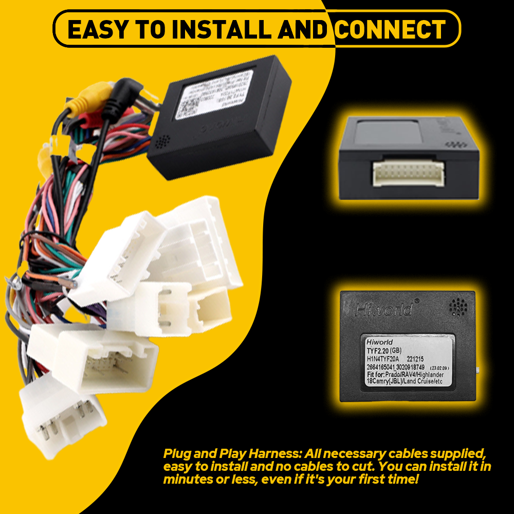 For Toyota Car Stereo Radio Power Harness Cable Wire Adapter Support JBL AMP