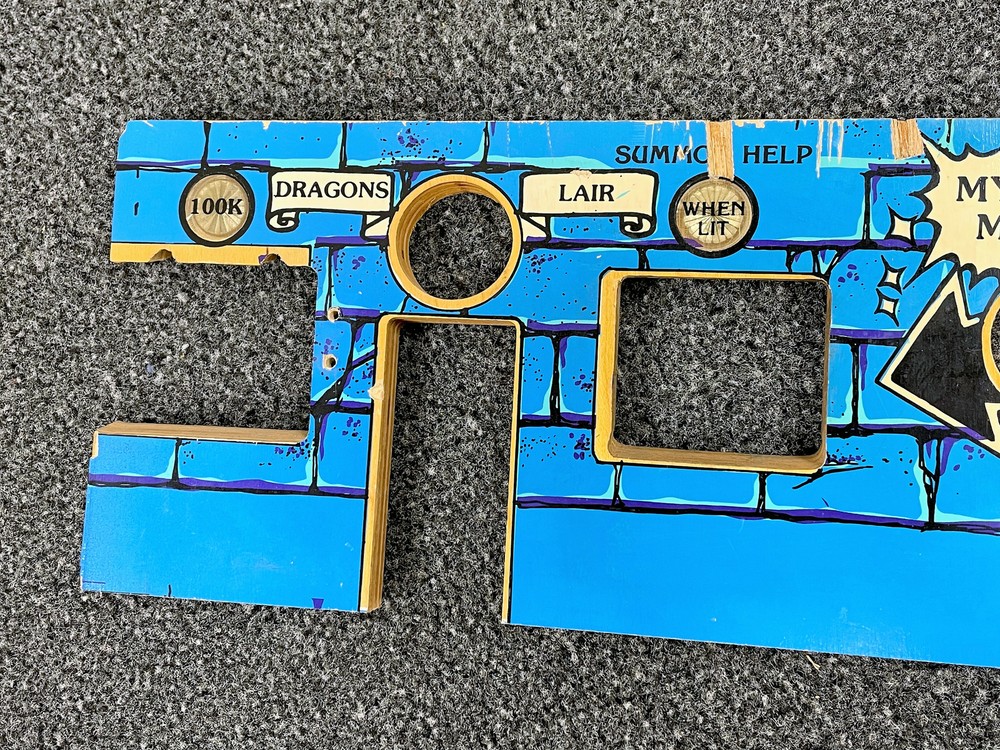 Bally Dungeons & Dragons Pinball Machine Game Playfield Back Panel Board