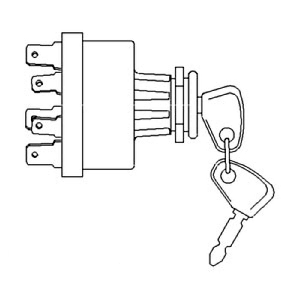Ignition Switch with Keys Fits Case Replaces 1097239M91