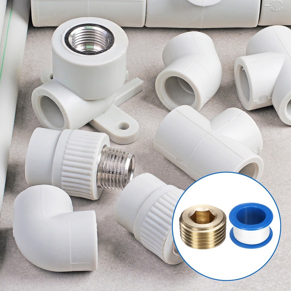 4Pcs 1/2 PT Brass Pipe Plug Fitting, Male Thread Internal Hex Socket Pipe Cap