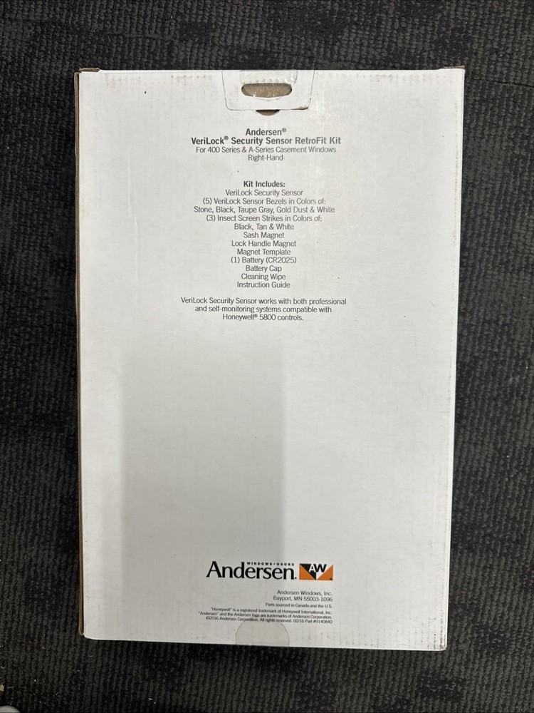 Andersen Verilock Security Sensor Kit For 400 & A-Series Windows, Right-Hand