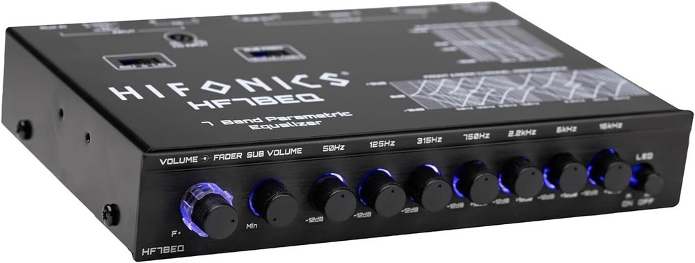 Hifonics 7-Band / 9-Volt Car Audio 1/2 DIN LINE-DRIVER MULTIPLE SOURCE PROCESSOR
