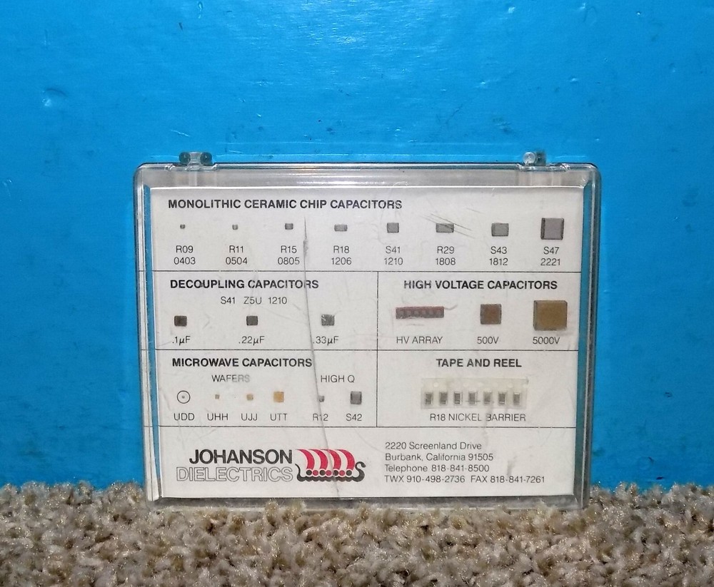 Johanson Dielectrics Surface Mount Chip & Microwave Capacitors Sales Sample
