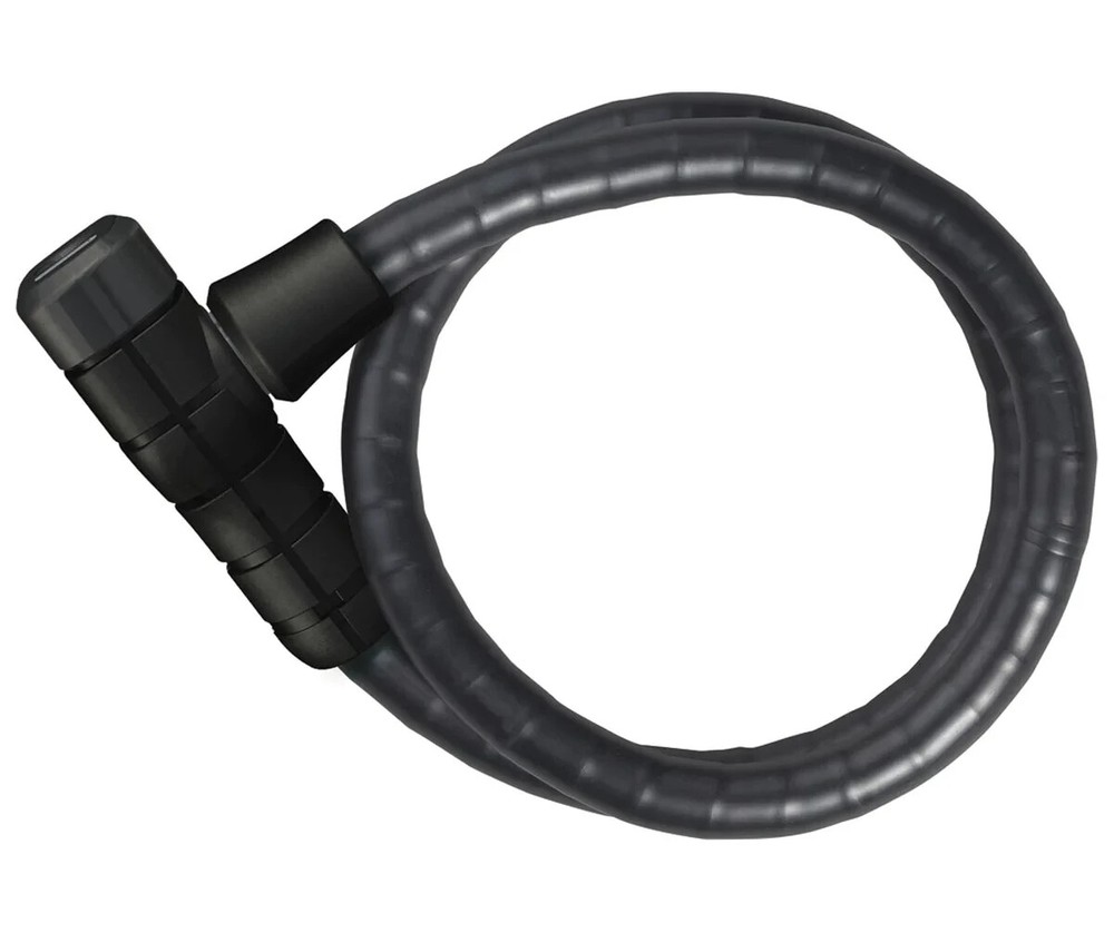 ABUS Microflex 6615K Keyed Coiled Cable Lock: 120cm x 15mm With Mount