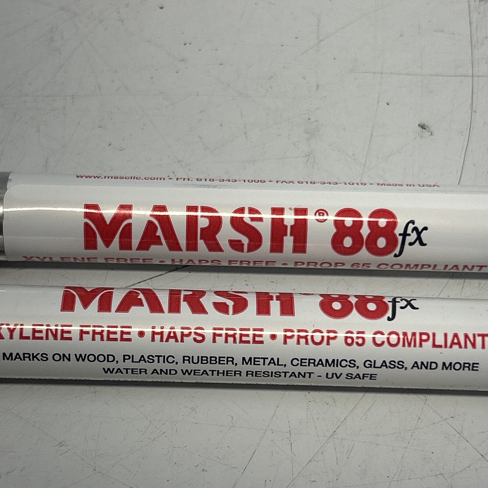 X2 Paint Marsh 88fx Industrial Marker 2pc Originals red Xylene Free Solvent!