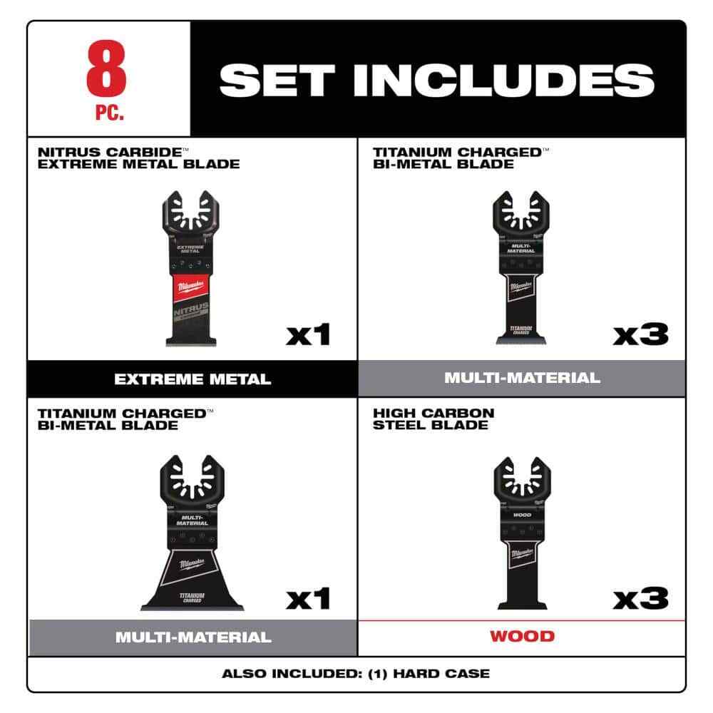 Milwaukee Oscillating Multi-Tool Blade Set (8-Piece)