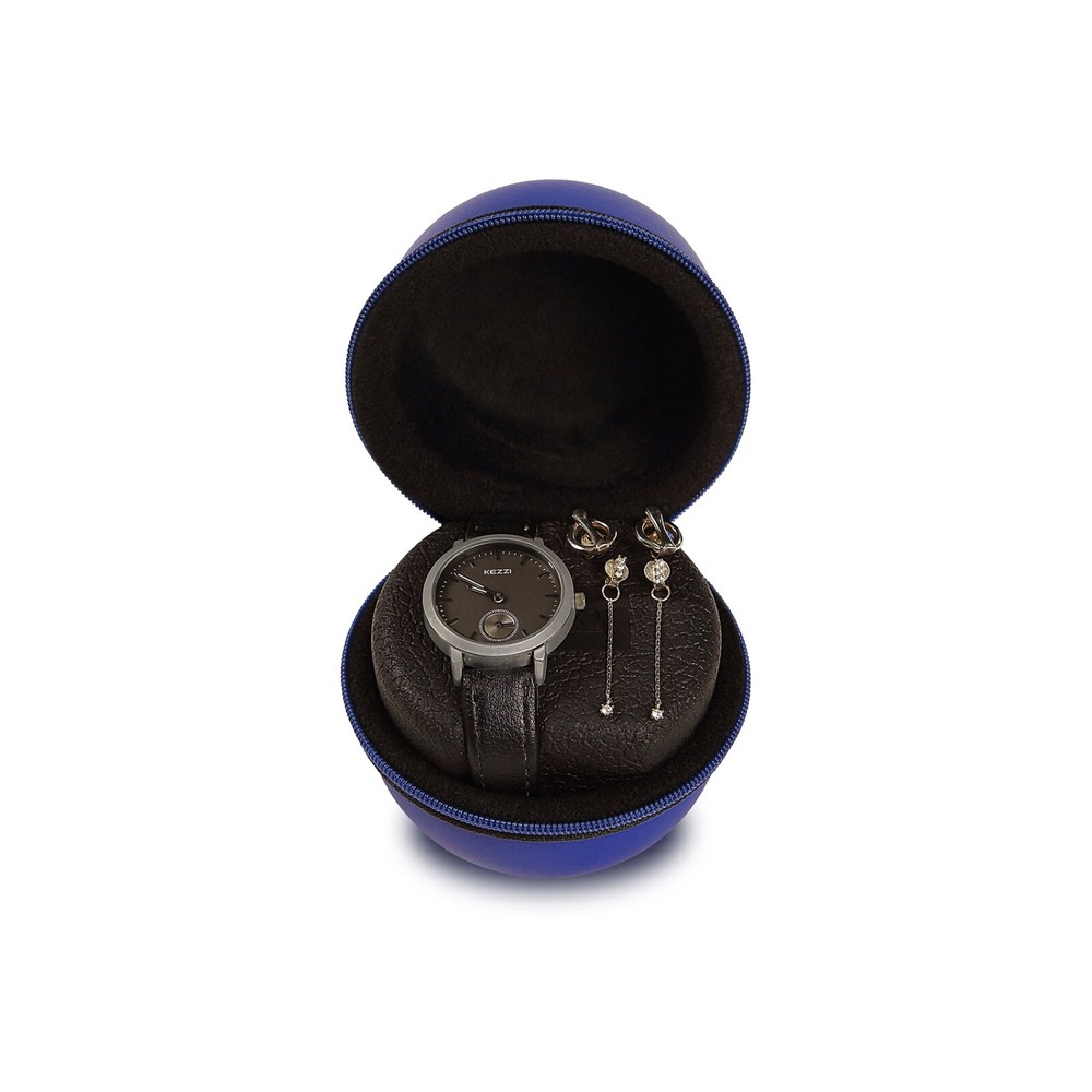 Blue Boxy Watch Box protect, leather imitation