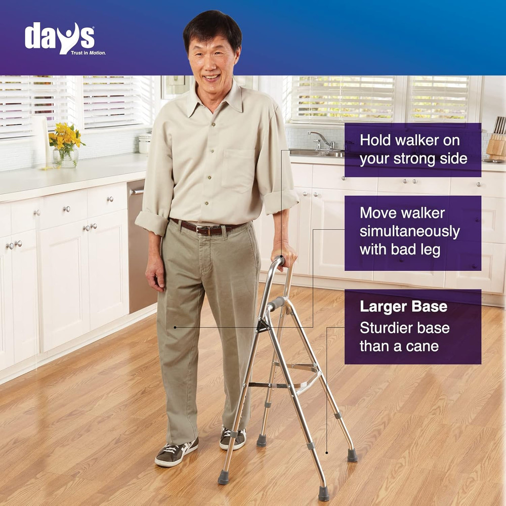 Hemi Walker - Mobility Aid for Elderly, Handicapped, Disabled Users - One Arm or