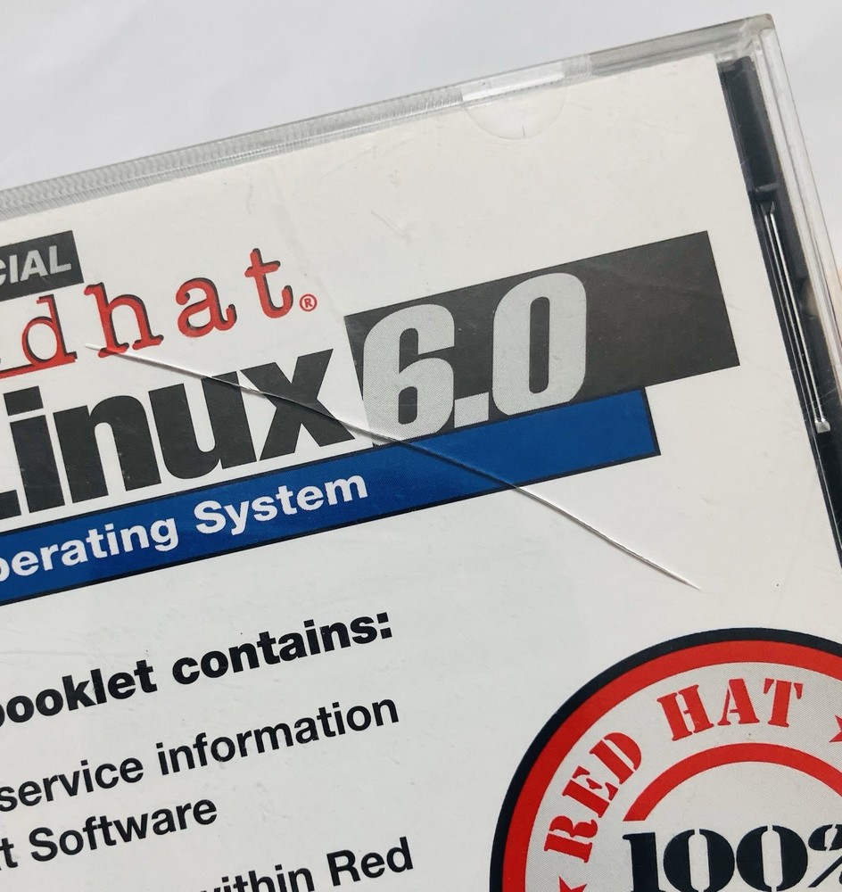 Red Hat Linux 6.0 OS for Intel PCs (2-CD, 1999) w Reg Code & Official User Guide