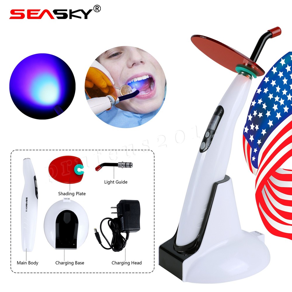 Dental Wireless Curing Light Lamp LED-B 5 Second Curing 1500mW/cm²