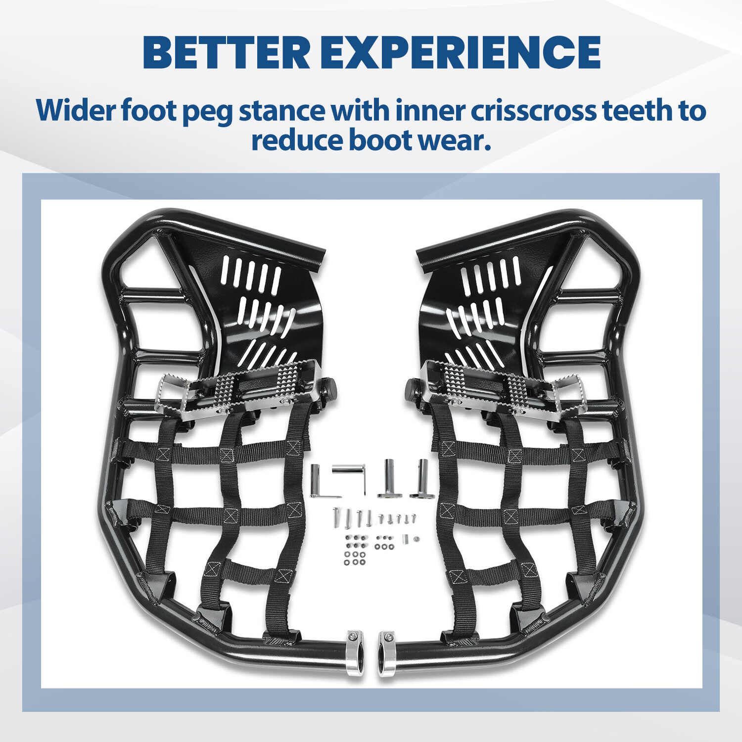 Nerf Bars Heel Gaurd Pro Peg Pair Black For Honda TRX 450R 450ER Sportrax 450