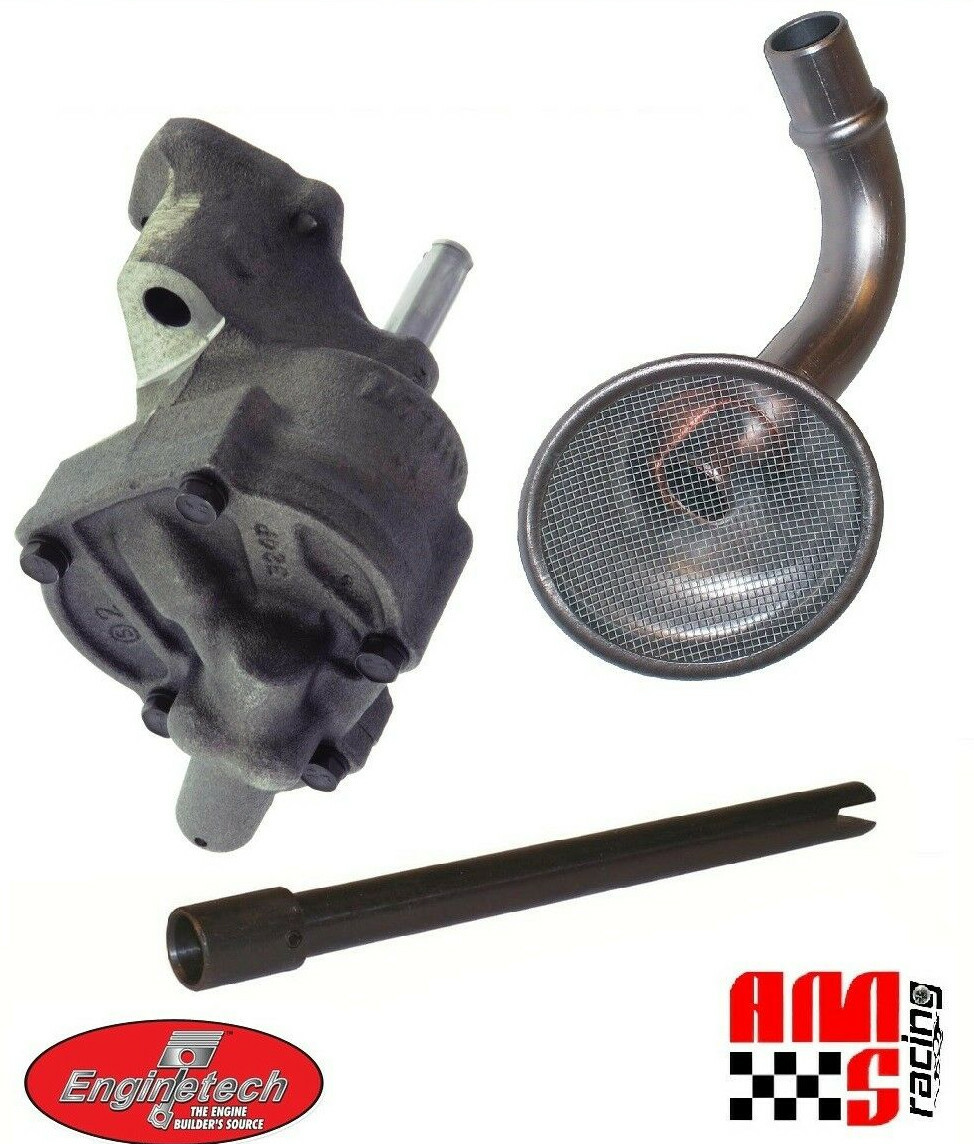 HV Oil Pump w/ Pickup Tube Screen & HD Drive Shaft Chevrolet BBC 396 454