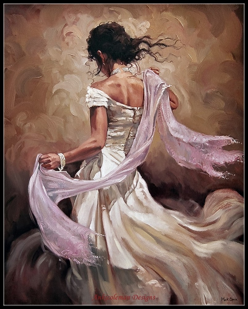 Scarf Dancer - Chart Counted Cross Stitch Patterns Needlework DIY DMC Color