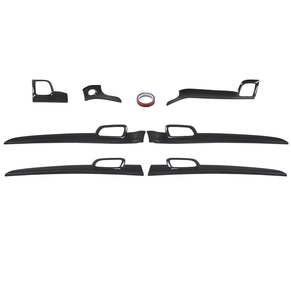 Fit For 2011-2020 Jeep Grand Cherokee Dashboard Panel & Door Handle Cover Trim