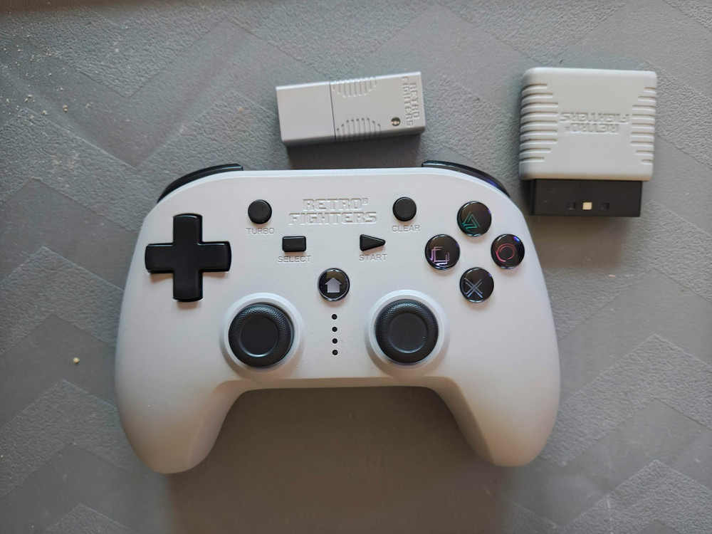 Retro Fighters Defender Wireless Gamepad Controller PS1 PS2 PS3 - Grey