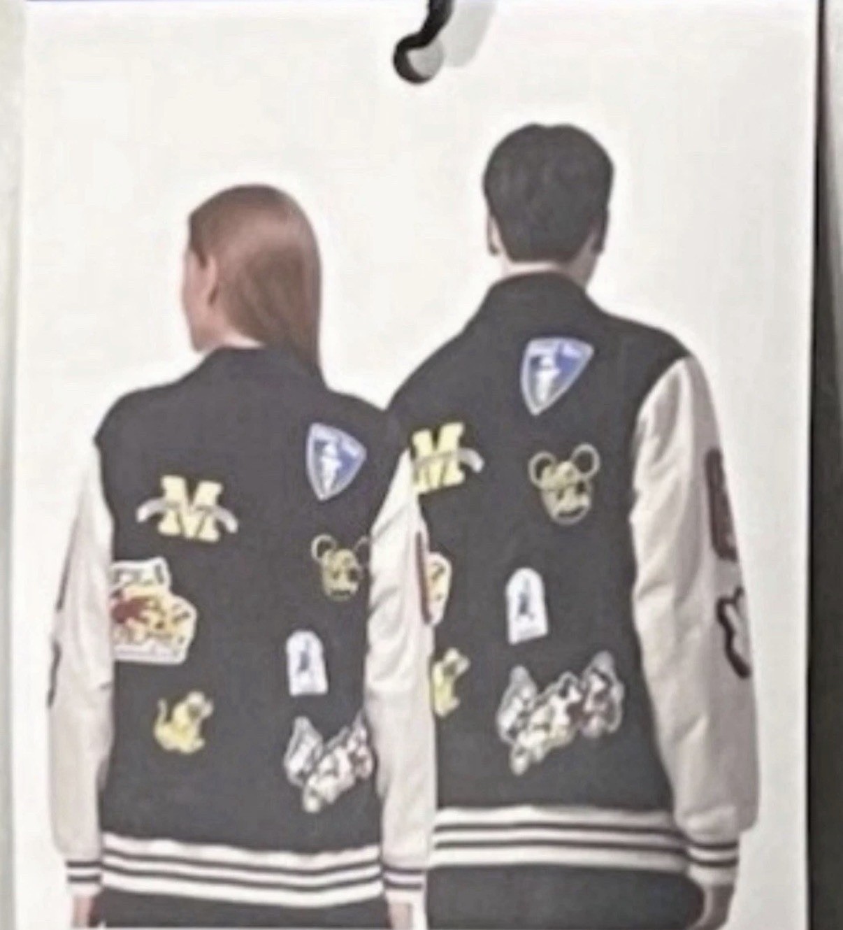 DISNEY VARSITY LETTERMAN JACKET Mickey Mouse Unisex Men’s Large Women’s XL Black