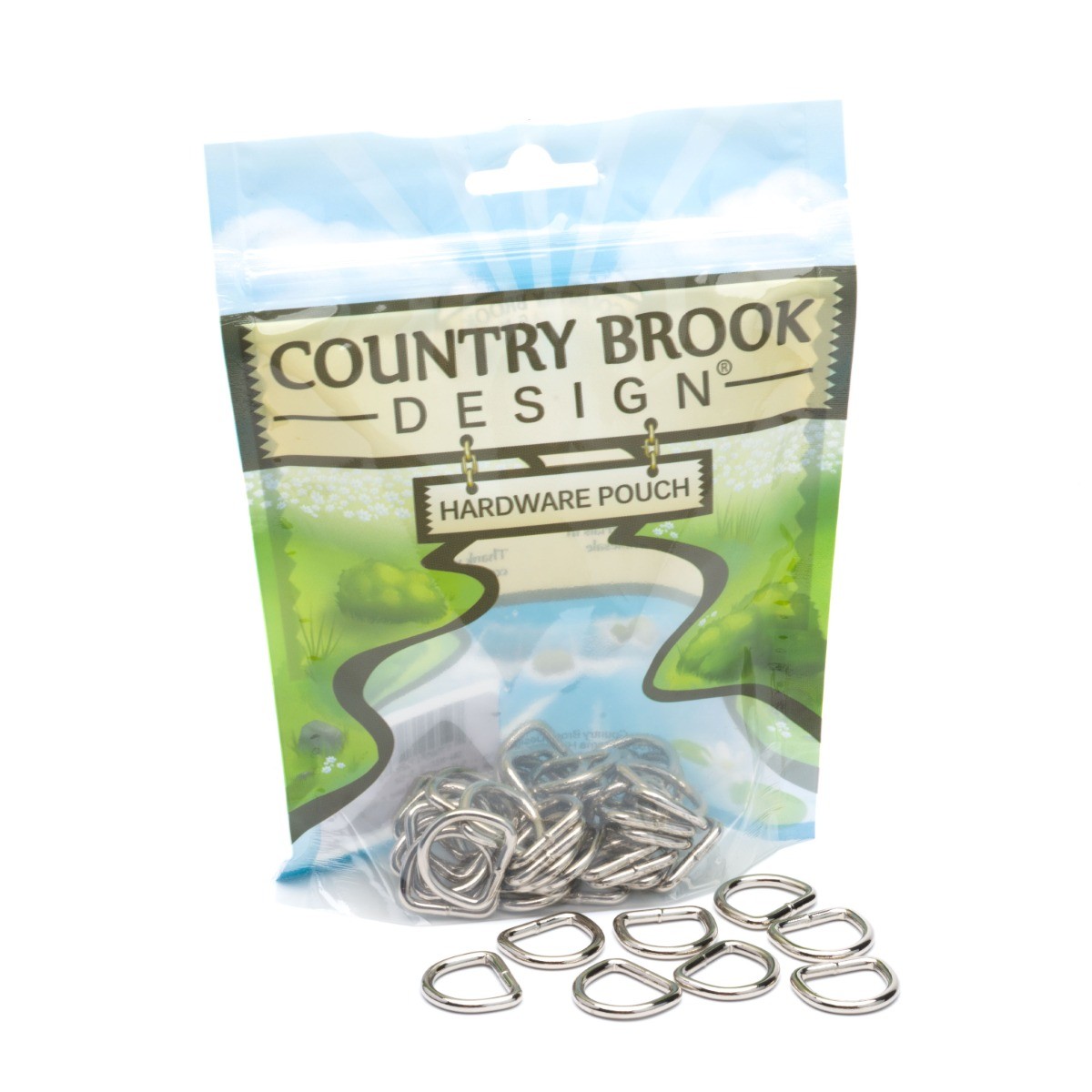 Country Brook Design® 5/8 Inch Nickel Plated Welded D-Rings, 10 Pack
