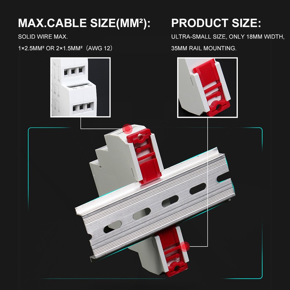 GEYA On Delay Off Delay Timer Relay Time Delay Relay AC/DC12V-240V 16A Din Rail