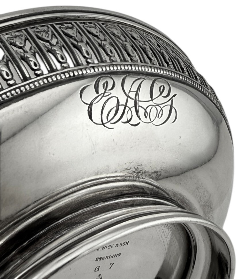 Whiting Sterling Silver Swing Handle Basket