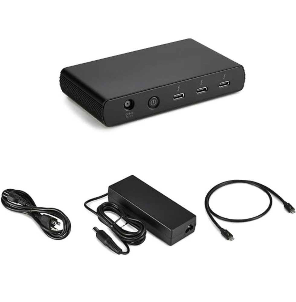 Basics Thunderbolt 4 USB4 High Speed Docking Station Hub w/ Power Adapter New
